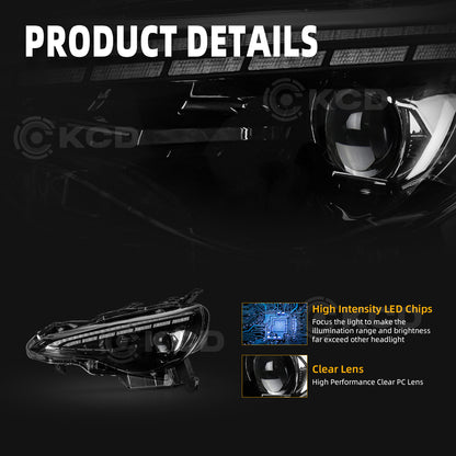 LED Headlight For 2012-2016 Scion FR-S 2012-2021 Toyota 86 2013-2021 Subaru BRZ