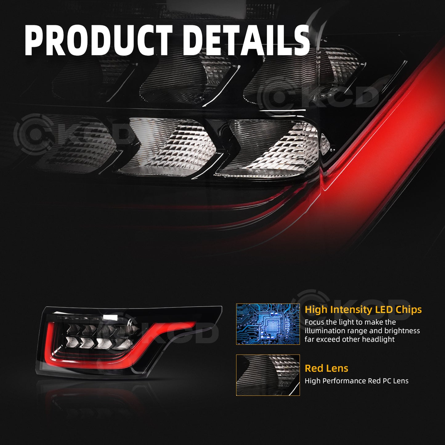 Archaic LED Taillight Assembly For Land Rover Range Rover Sport HSE 2014-2020