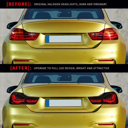 Archaic LED GTS Tail lights for BMW 4 Series F36 F32 F33 F82 F83 M4 2014-2020,with Sequential Turn Signal and Startup Animation