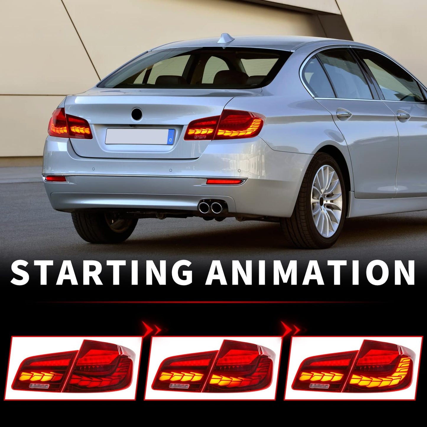 LED Tail Lights for BMW 5 Series F10 F18 M5 Sedan 2011-2017 Sequential Rear Lamps