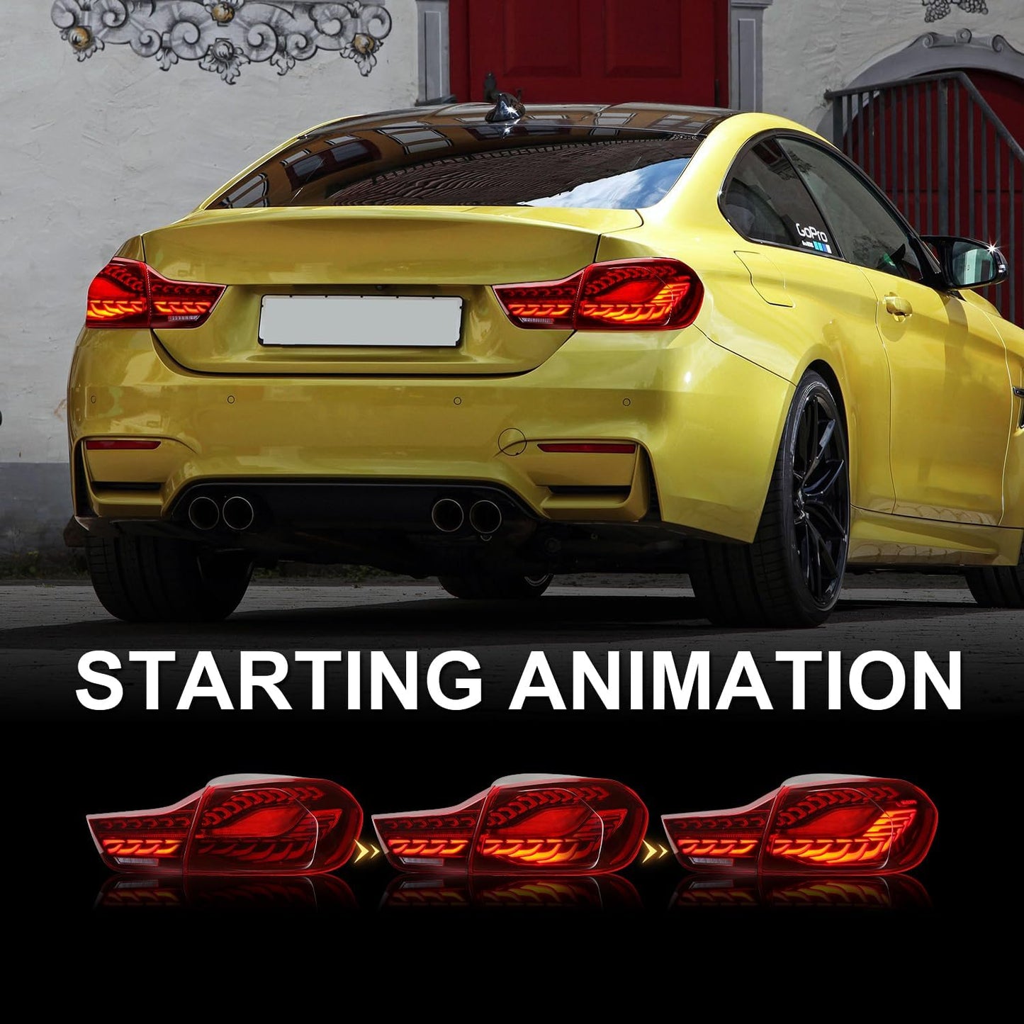 Archaic LED GTS Tail lights for BMW 4 Series F36 F32 F33 F82 F83 M4 2014-2020,with Sequential Turn Signal and Startup Animation