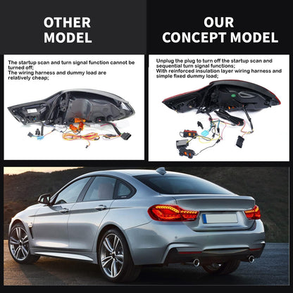 Archaic LED GTS Tail lights for BMW 4 Series F36 F32 F33 F82 F83 M4 2014-2020,with Sequential Turn Signal and Startup Animation