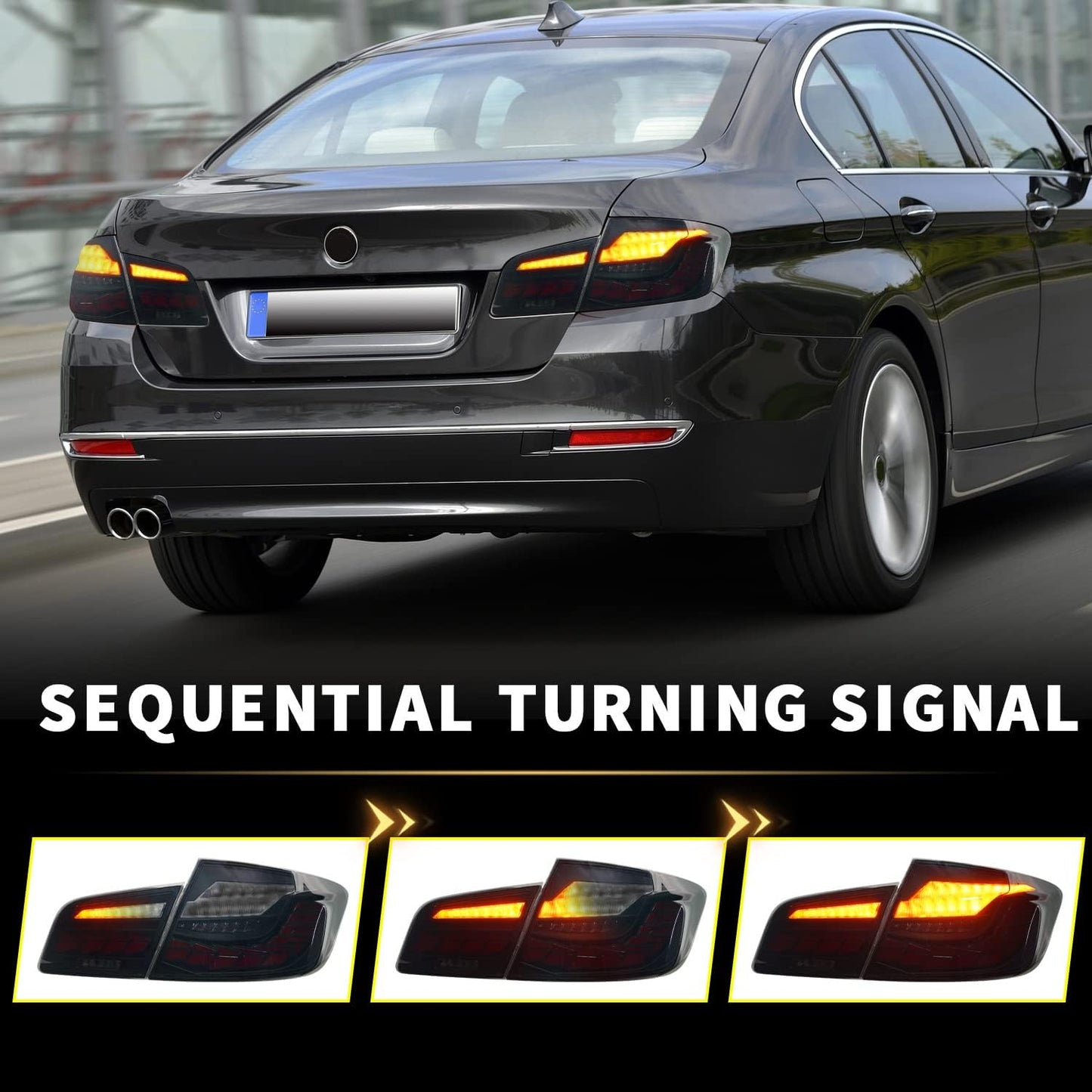 LED Tail Lights for BMW 5 Series F10 F18 M5 Sedan 2011-2017 Sequential Rear Lamps