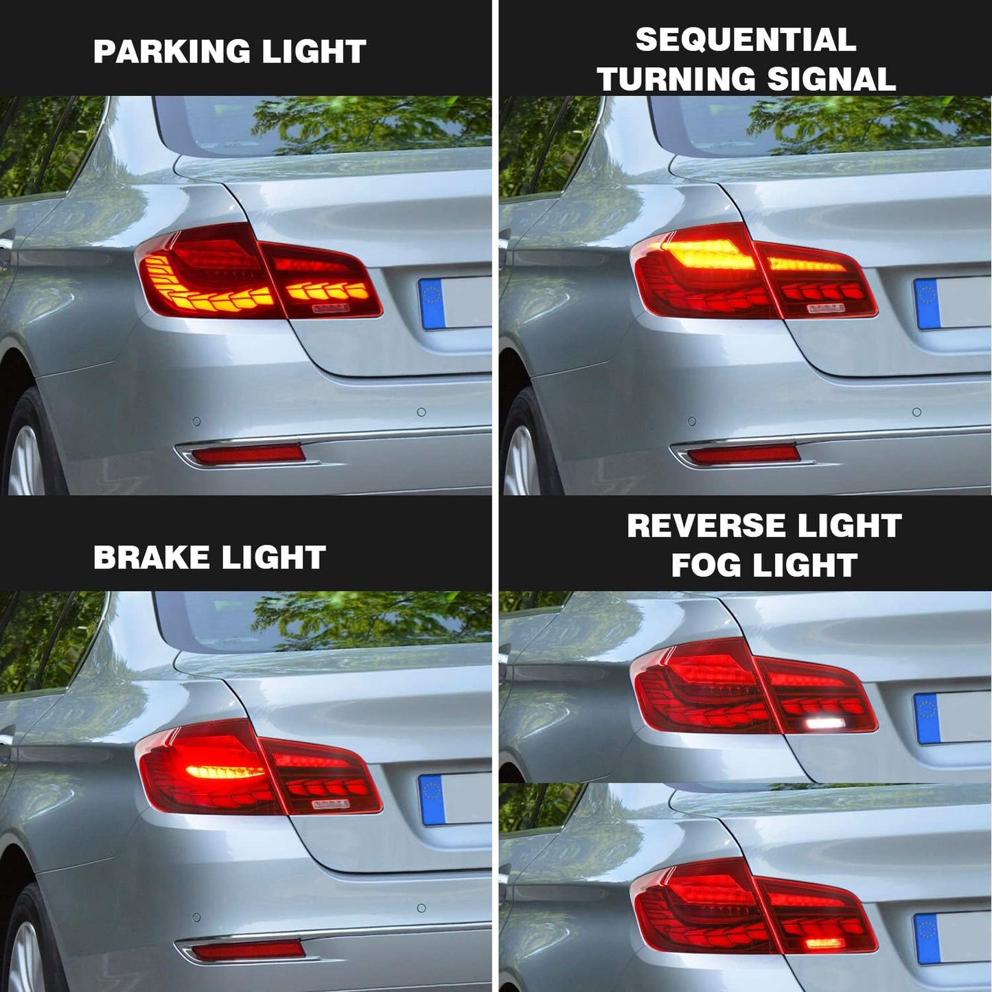 LED Tail Lights for BMW 5 Series F10 F18 M5 Sedan 2011-2017 Sequential Rear Lamps