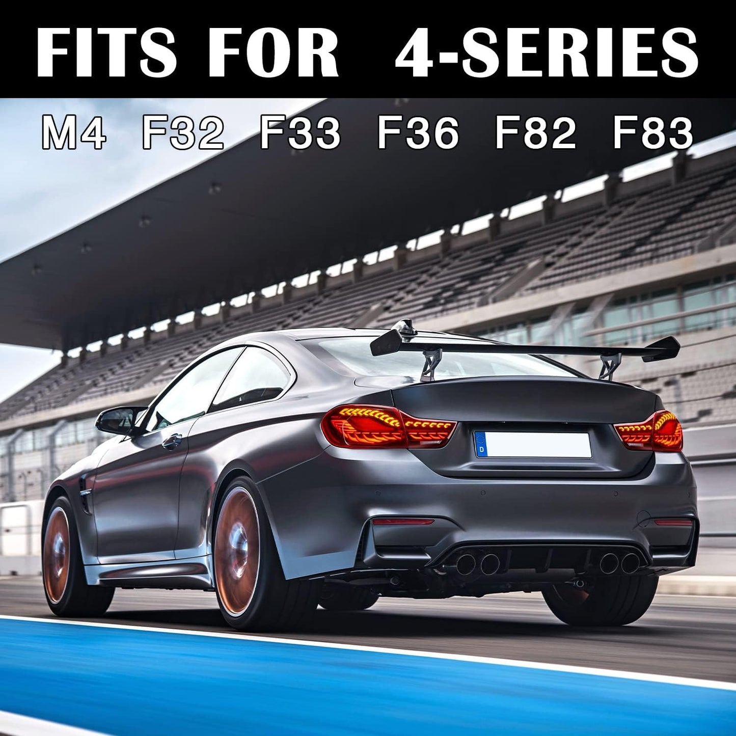 Archaic LED GTS Tail lights for BMW 4 Series F36 F32 F33 F82 F83 M4 2014-2020,with Sequential Turn Signal and Startup Animation