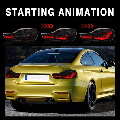 Archaic LED GTS Tail lights for BMW 4 Series F36 F32 F33 F82 F83 M4 2014-2020,with Sequential Turn Signal and Startup Animation