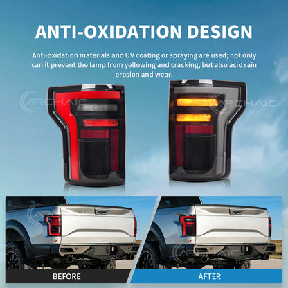 Full LED Tail Lights for 2015-2020 Ford F150 & 2017-2020 Ford Raptor | Fits Factory Halogen & OE LED w/ BLIS