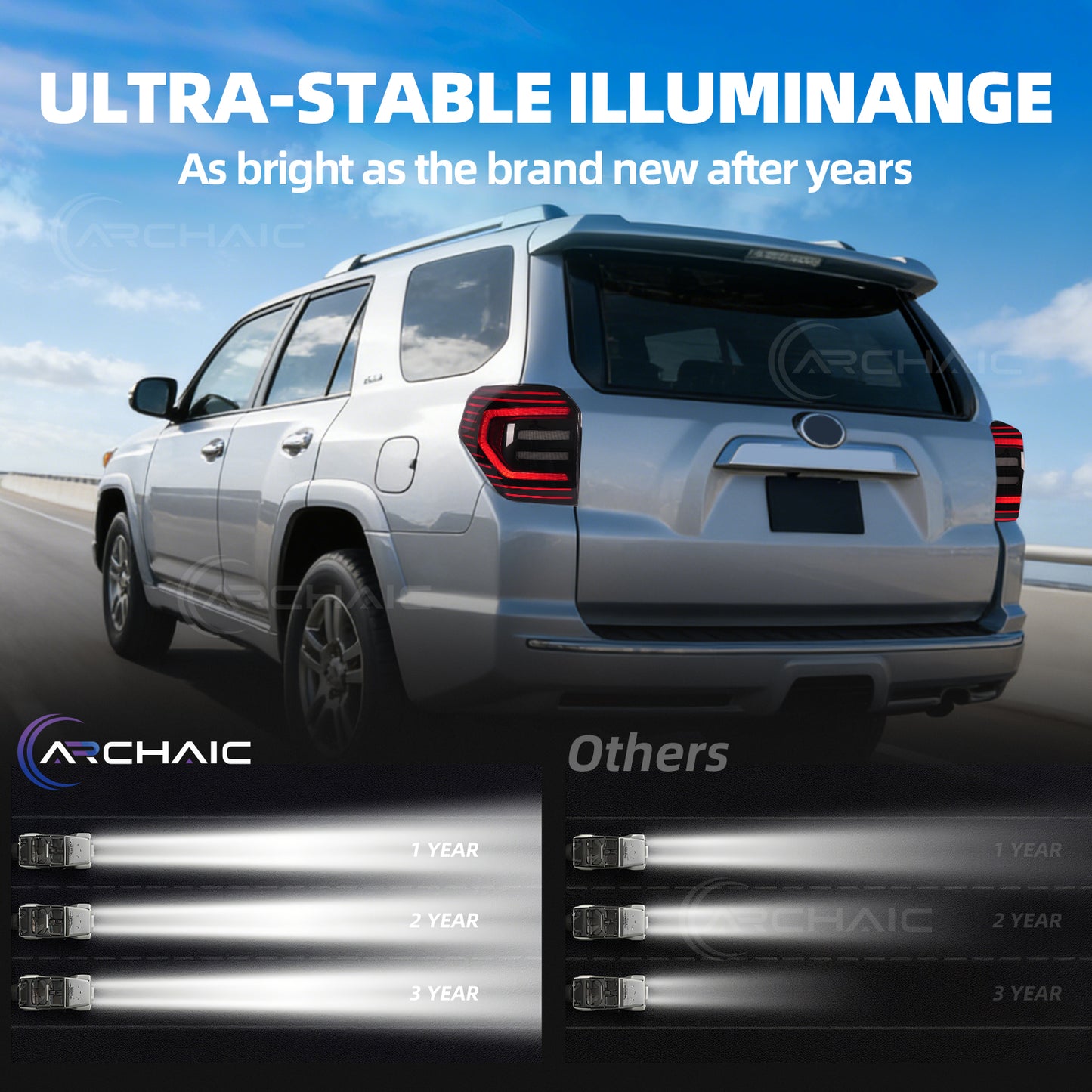 LED Tail Lights for Toyota 4Runner 2010-2024 | Smoke Lens Sequential Turn Signal | Plug & Play