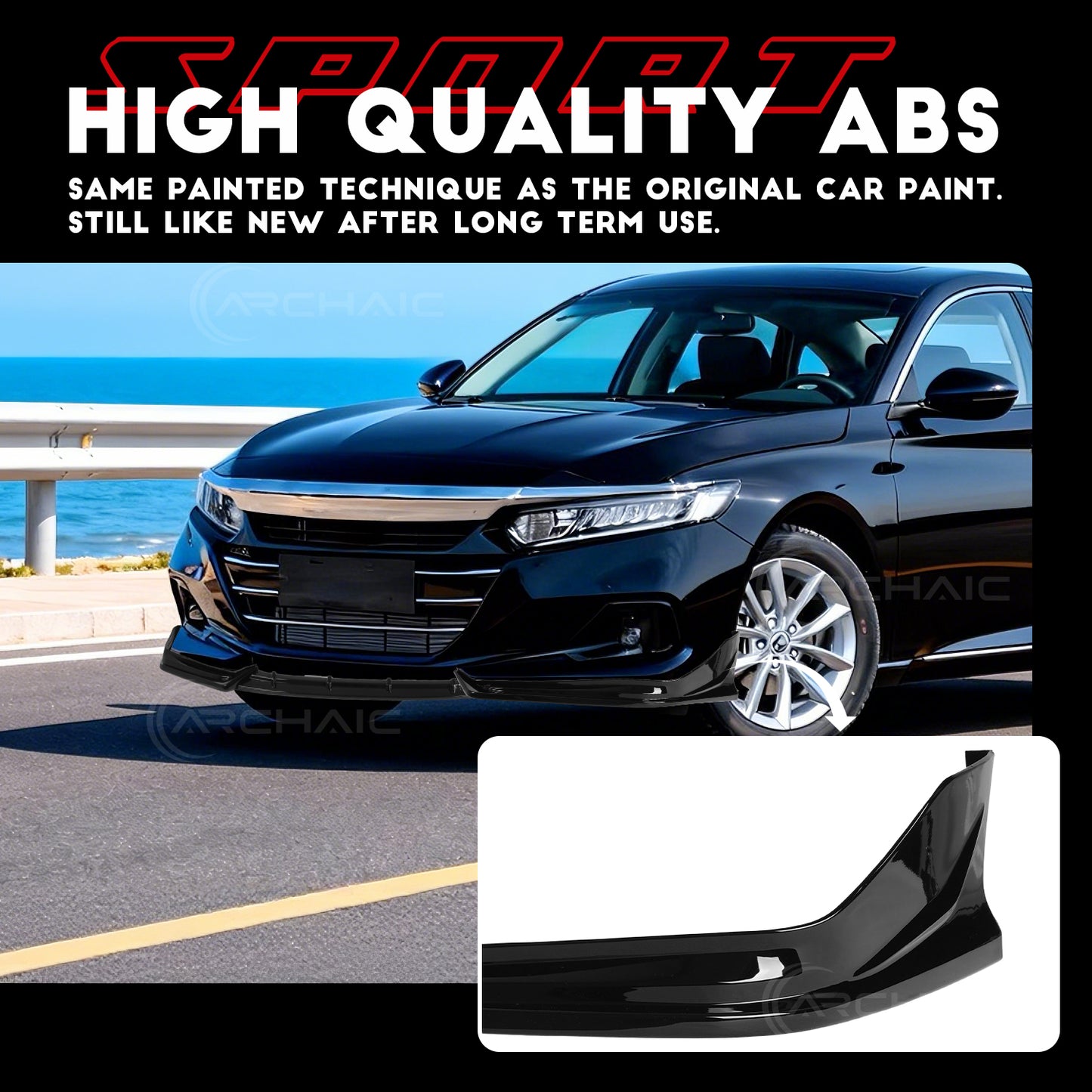 Archaic Front Bumper Lower Lip For Honda Accord SK-260 2022