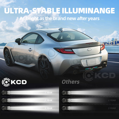 RGB Rear Bumper Lights Compatible with 2021-2025 Toyota GR86 / Subaru BRZ,w/Animation