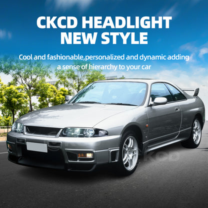 Archaic LED Headlights For Nissan Skyline R33 GTR 1995-1998,w/ Blub