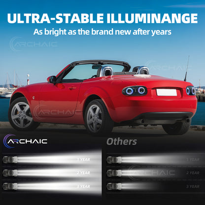 Archaic LED Tail Lights Assembly For Mazda Miata MX-5 NC Mazda Roadster 2005-2015 RGB Running Light
