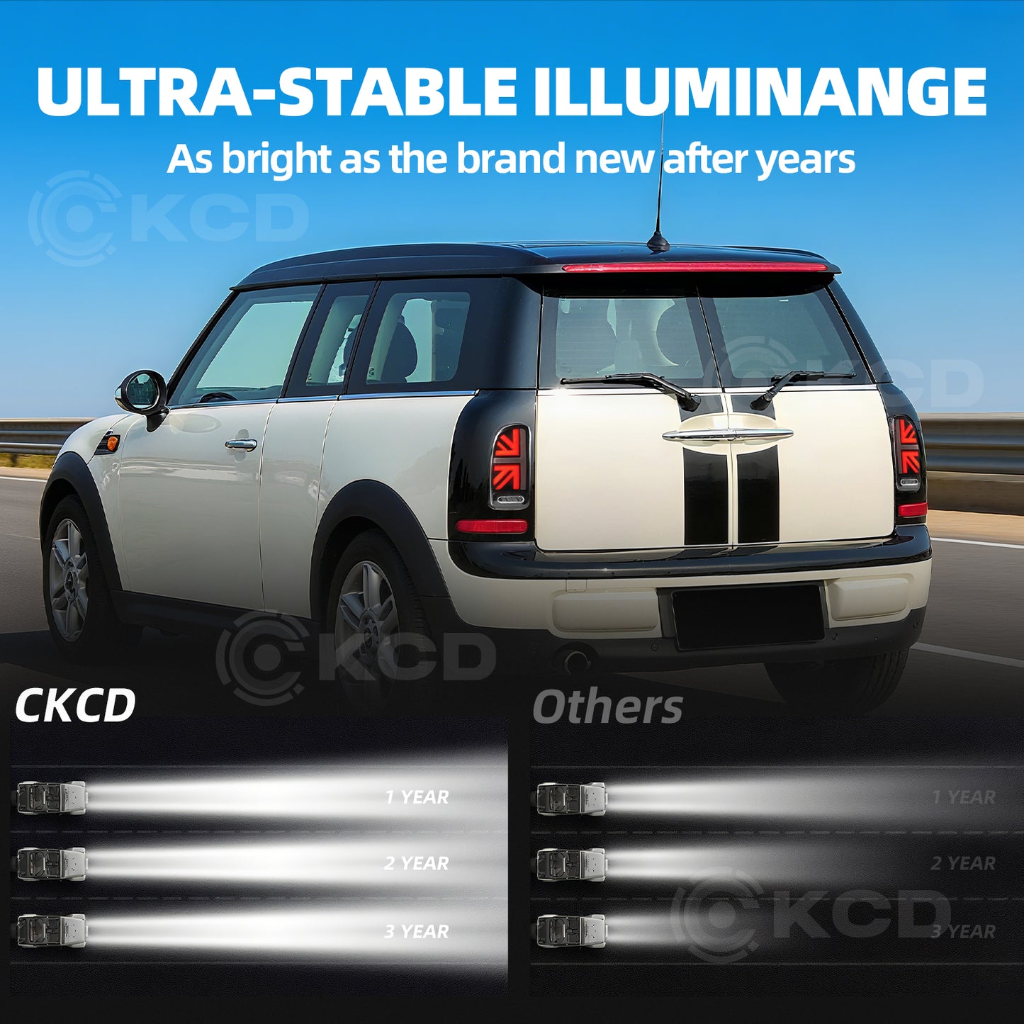 Archaic LED Tail Lights Assembly For Mini Clubman Cooper R55 JCW 2007-2014