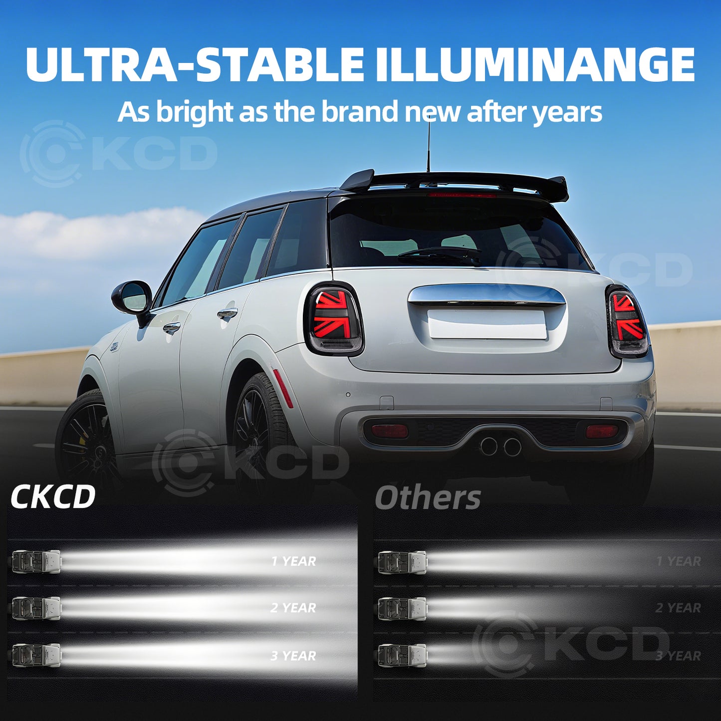 Archaic LED Taillight Assembly For Mini Cooper F55 F56 F57 2014-2024 Sequential Turn Signal