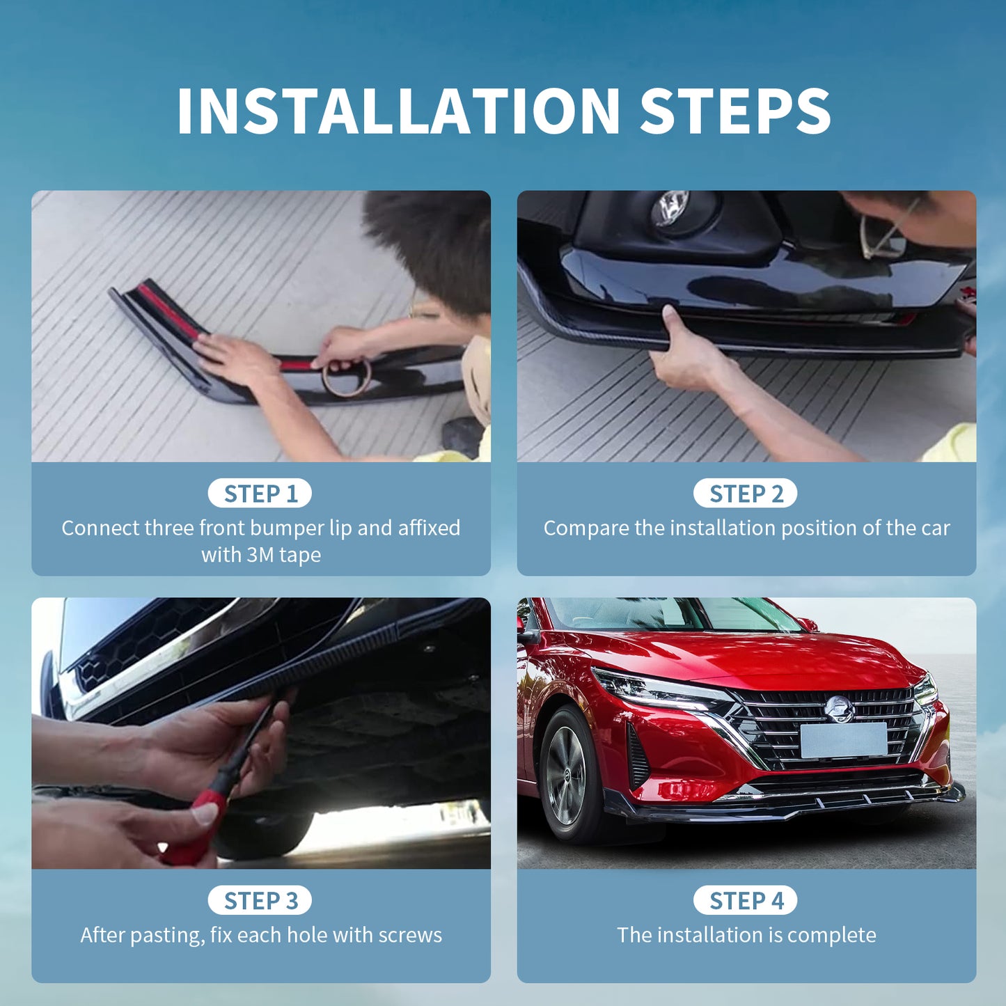 Archaic Front Bumper Lower Lip For Nissan Sentra Sylphy 2023