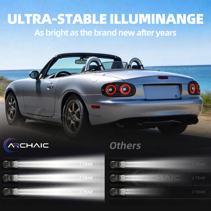 Archaic LED Tail Lights Assembly For Mazda MX-5 NB/Mazda Roadster NB/Mazda Miata NB 1998-2005