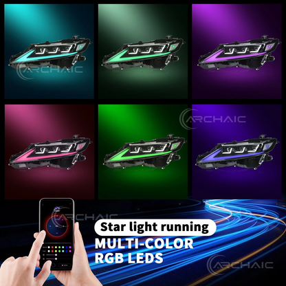 6 Lens Headlights For 8th Gen 2018-2024 Toyota Camry XSE XLE SE LE TRD Front Lamp with Startup Animation and Sequential Turn Signal