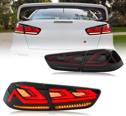 For Mitsubishi Lancer 2008-2020 RGB LED Tail Lights Sequential Plug & Play