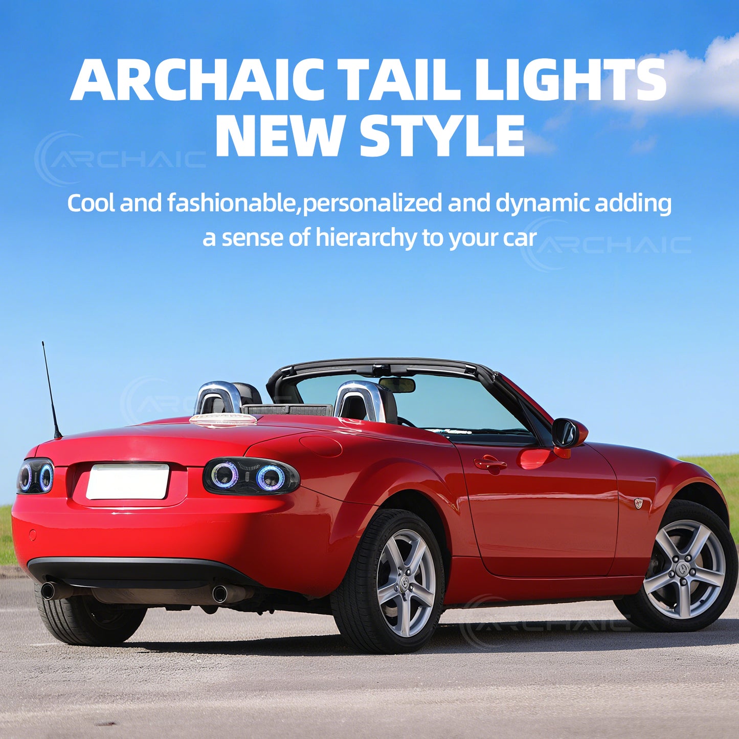 Archaic LED Tail Lights Assembly For Mazda Miata MX-5 NC Mazda Roadster 2005-2015 RGB Running Light