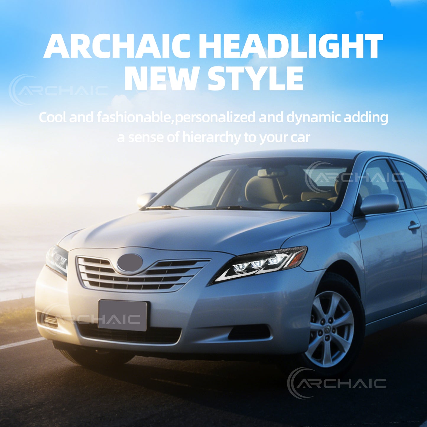 Pair LED Headlights For Toyota Camry XV40 facelift 2010 2011 facelift,only for US version