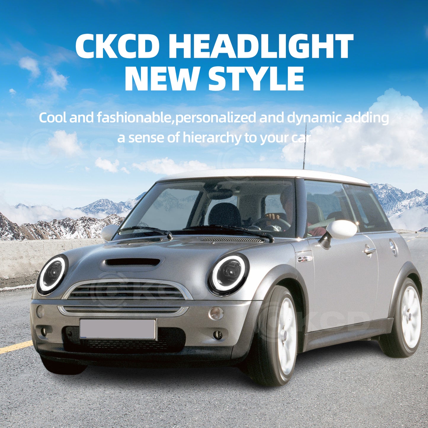 Archaic LED Headlights Assembly For Mini Cooper R50 2002-2008
