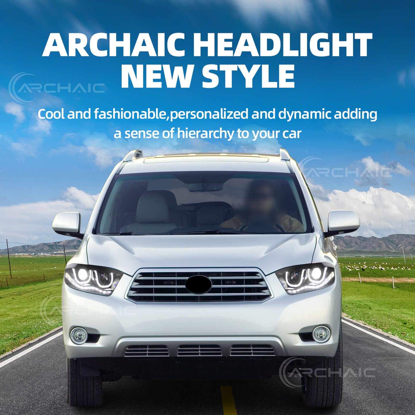 LED Headlights for Toyota Highlander 2008–2010 | Plug & Play Headlamps with Sequential Turn Signals