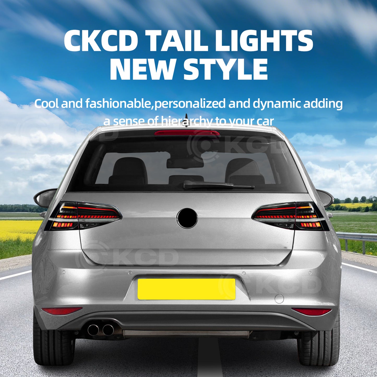 Archaic LED Taillight Assembly For VW Golf 7/7.5 2013-2019 Startup Animation