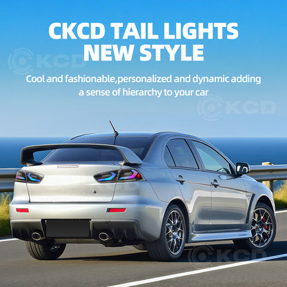 LED RGB Tail Lights for Mitsubishi Lancer & EVO X 2008-2020,Corvette Style Design