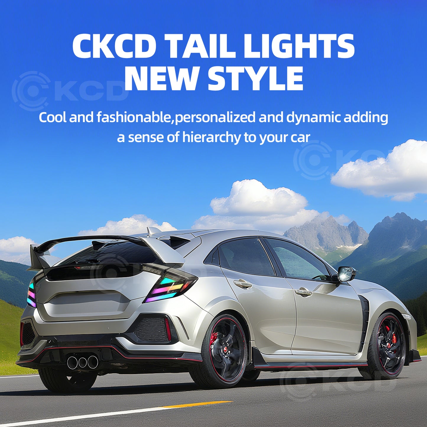 Archaic LED Tail Lights For 10th Gen Honda Civic 2016-2021  RGB Startup Animation