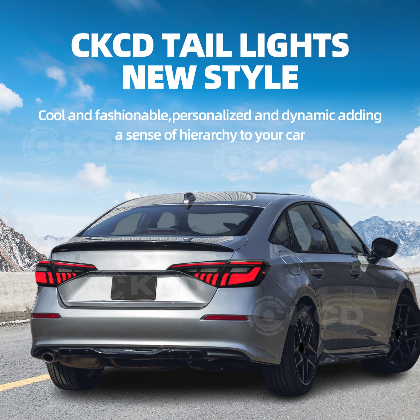 Archaic LED Tail Lights Assembly For 2022-2025 11th Gen Honda Civic 4-Door Sedan (Will NOT Fit Hatchback / Type-R FL5)