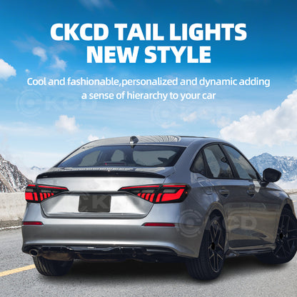 Archaic LED Tail Lights Assembly For 2022-2025 11th Gen Honda Civic 4-Door Sedan (Will NOT Fit Hatchback / Type-R FL5)