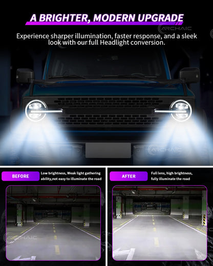 Startanimation für ältere LED-Scheinwerfer für Ford Bronco 2021-2025