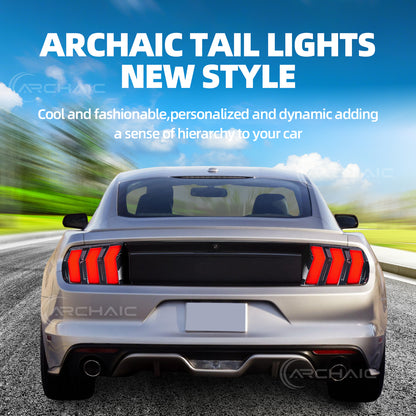 Archaic LED Tail Light For Ford Mustang Shelby GT350 GT500 GT Sequential Euro Rear Lamps