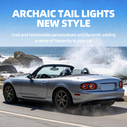 Archaic LED Tail Lights Assembly For Mazda MX-5 NB/Mazda Roadster NB/Mazda Miata NB 1998-2005