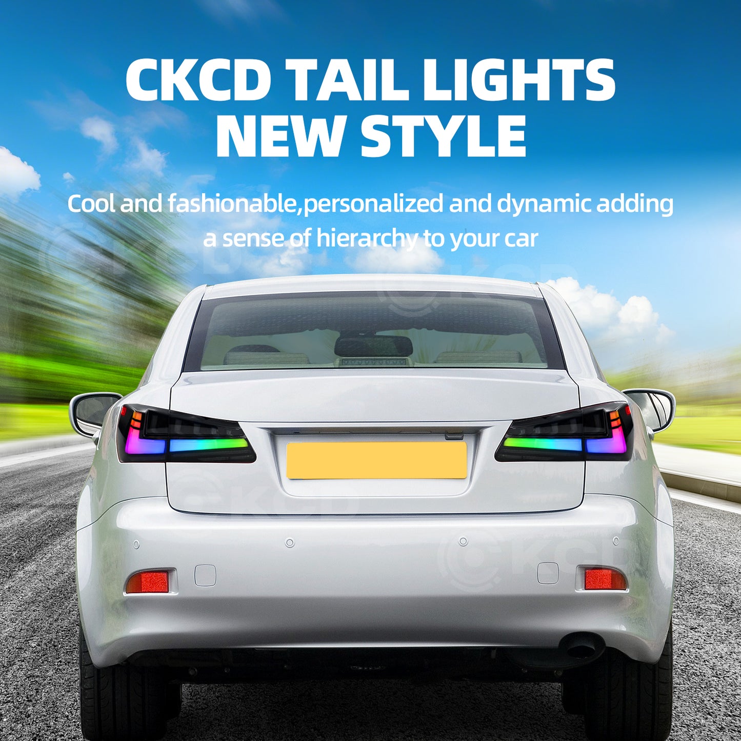 Archaic LED Taillight Assembly For Lexus Is250 2006-2012 RGB Startup Animation