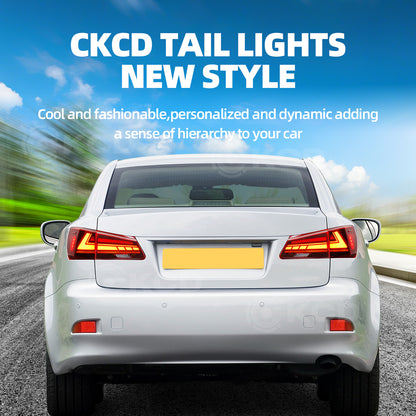 Archaic LED Taillight Assembly For Lexus IS250 2006-2012 Startup Animation