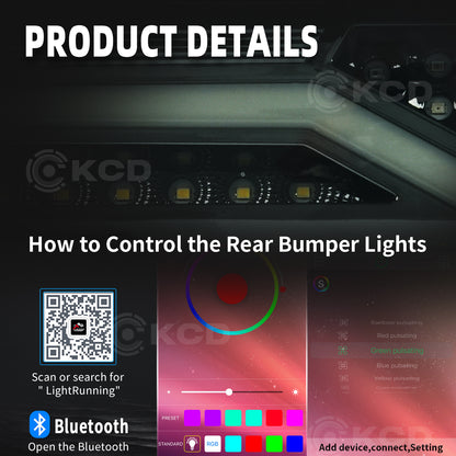RGB Rear Bumper Lights Compatible with 2021-2025 Toyota GR86 / Subaru BRZ,w/Animation