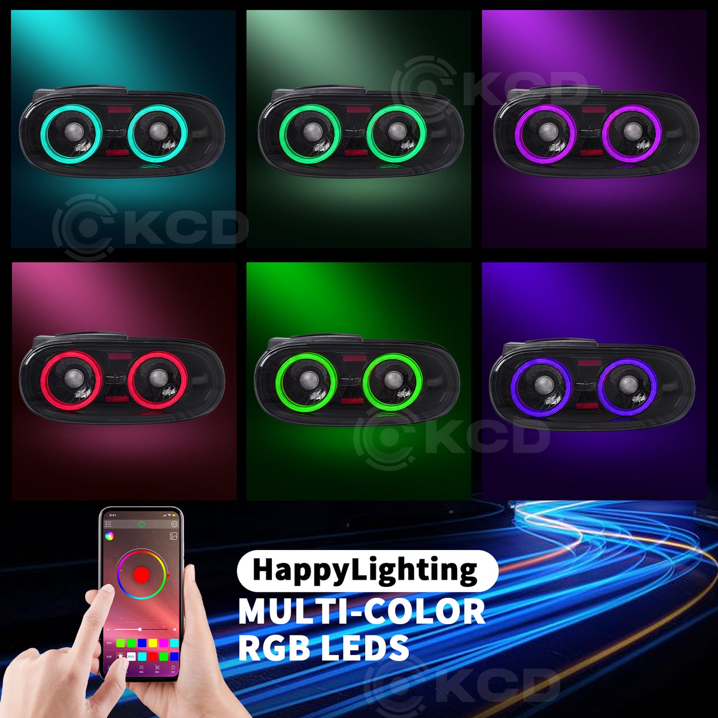 Archaic LED Tail Lights Assembly For Mazda MX-5 Miata NA 1990-1997 RGB Startup Animation