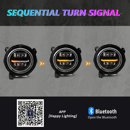 Projector LED Headlights for 2018–2026 Jeep Wrangler JL JLU & 2020–2026 Gladiator JT
