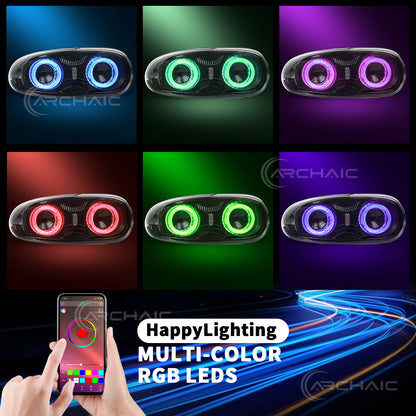 Archaic LED Tail Lights Assembly For Mazda Miata MX-5 NC Mazda Roadster 2005-2015 RGB Running Light