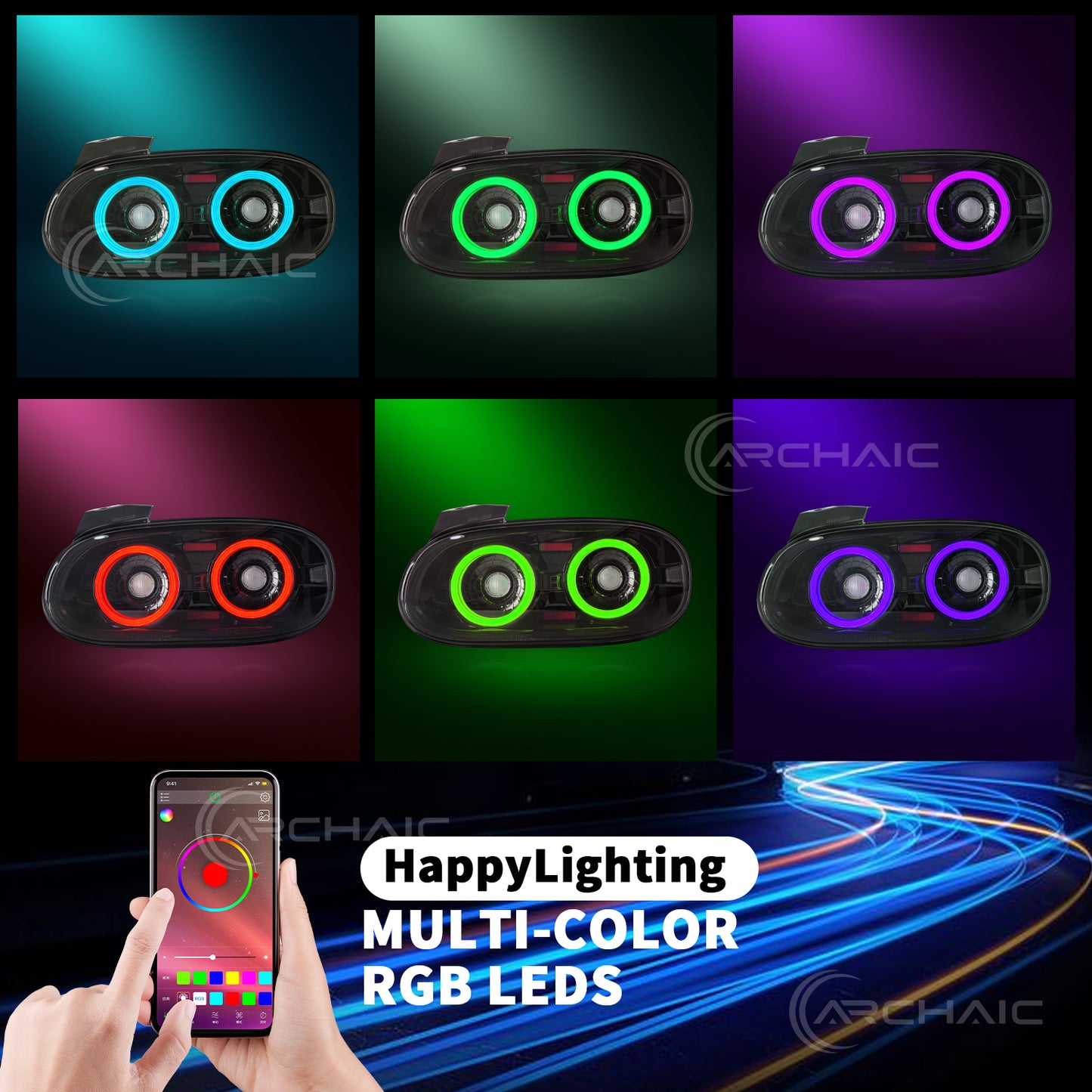 LED RGB Tail Lights Assembly For Mazda MX-5 NB/Mazda Mx-5 Miata 1998-2005