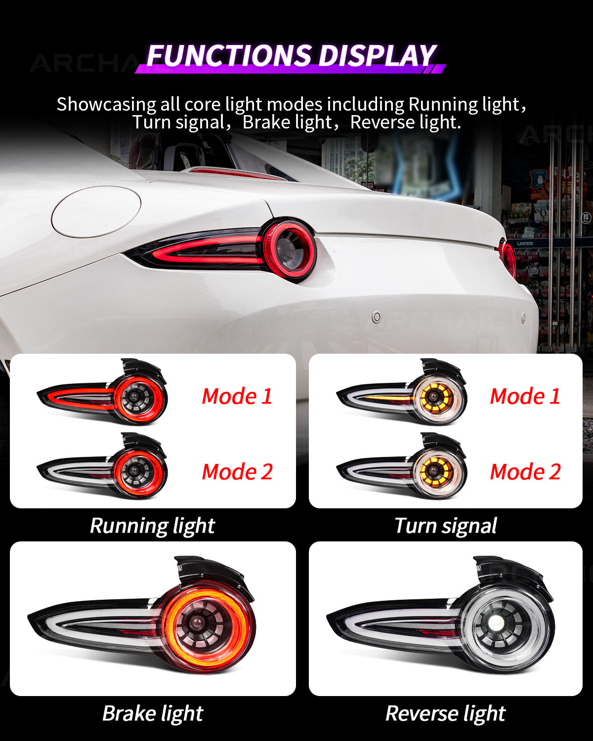🔥Archaic Reimagining Collection – Rotor Signature E-Mark LED Tail Lights for Mazda MX-5 Miata ND (ND1 / ND2 / ND3)