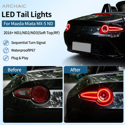 🔥Archaic Reimagining Collection – Rotor Signature E-Mark LED Tail Lights for Mazda MX-5 Miata ND (ND1 / ND2 / ND3)