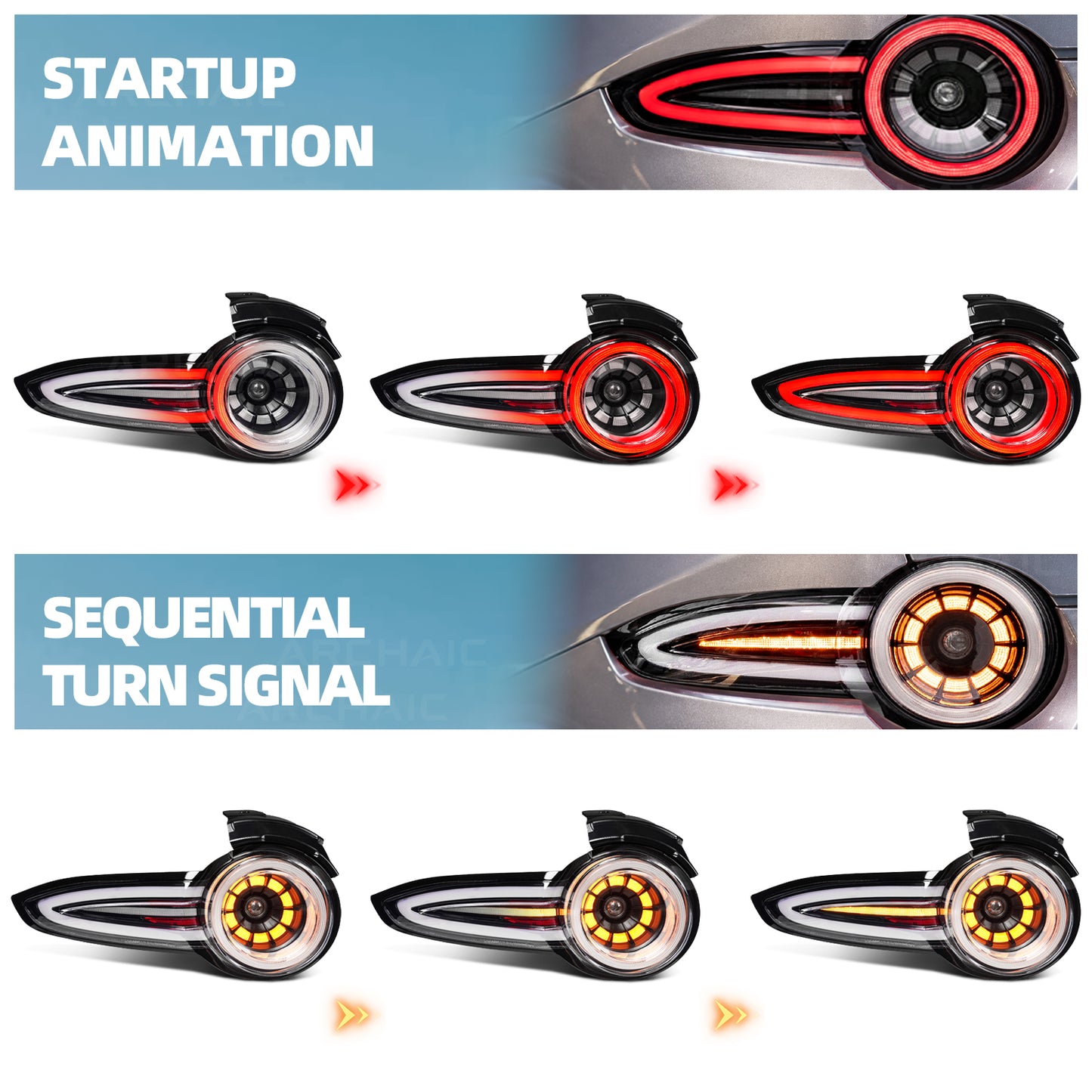 🔥Archaic Reimagining Collection – Rotor Signature E-Mark LED Tail Lights for Mazda MX-5 Miata ND (ND1 / ND2 / ND3)