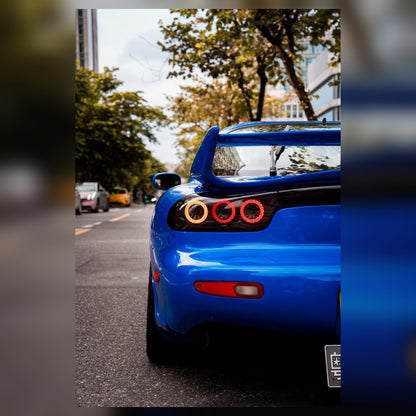 Mazda RX-7 FD3S LED Tail Lights with Dual & Triple Halo Modes