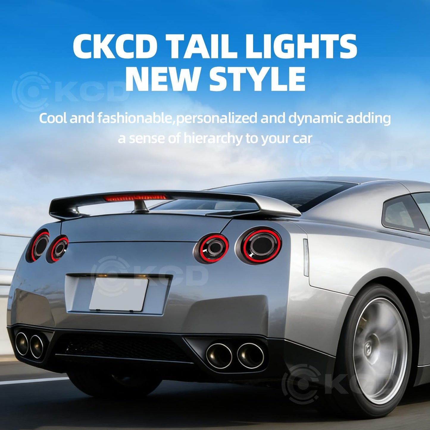 Sequential LED Tail Lights for 2009-2025 Nissan GT-R R35 | Smoked White