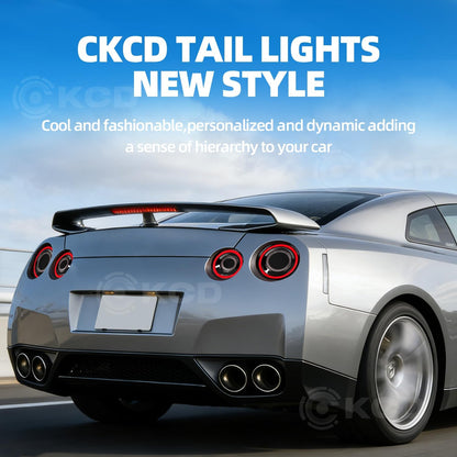 Sequential LED Tail Lights for 2009-2025 Nissan GT-R R35 | Smoked White