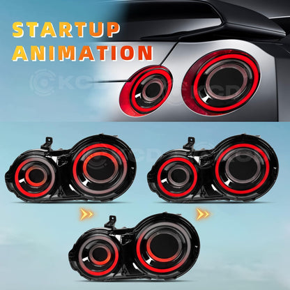 Sequential LED Tail Lights for 2009-2025 Nissan GT-R R35 | Smoked White