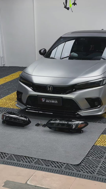 Archaic LED Headlight Assembly For 11th Gen Honda Civic 2022-2025 Startup Animation DRL