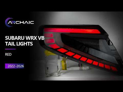 LED Tail Lights for Subaru WRX VB 2022–2026 | Dynamic Startup Animation & Sequential Turn Signals